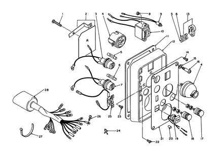 Control Panel Assembly Diagram and Parts List for 62005 3000001 - 3999999 Toro Generator