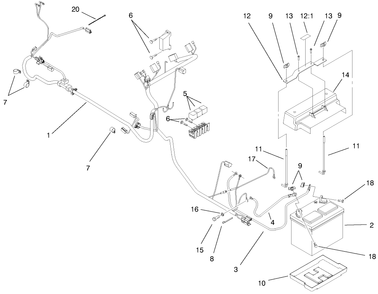 Electrical Assembly (Models 73540 & 73541 Only) Diagram and Parts List for 73540 8900001 - 8999999 Toro Lawn Tractor