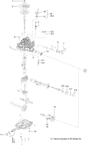Rh Transmission Assembly No. 161-1324 Diagram and Parts List for 72517 400000000 - 414499999 Toro Lawn Mower