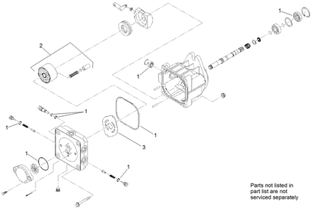 Hydraulic Pump Assembly No. 106-9590 And 106-9591 Diagram and Parts List for 22324 401800000 - 404499999 Toro Lawn Tractor Accessories