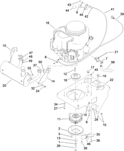 Engine Assembly Diagram and Parts List for 74536TE (310000001-310999999)(2010) Toro Lawn Mower