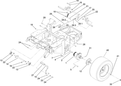 Part Location Diagram of 103-3978 Toro Wheel And Tire Assembly