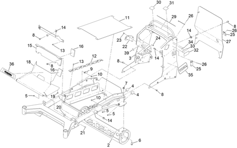Frame Assembly Diagram and Parts List for 18560 400000000 - 412799999 Toro Lawn Mower