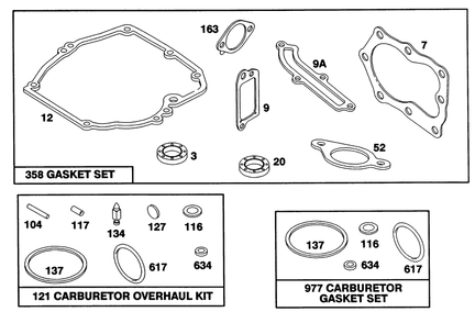 Engine Briggs & Stratton Model 122702-3171-01 Diagram and Parts List for 20216 1000001 - 1999999 Toro Lawn Mower