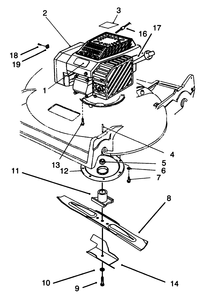 Engine Assembly Diagram and Parts List for 22150 5900001 - 5999999 Toro Lawn Mower
