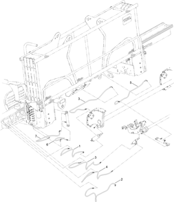 Thrust Frame Hydraulic Hose Assembly No. 3 Diagram and Parts List for 23898 400000000 - 999999999 Toro Lawn Tractor Accessories