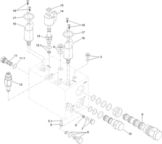 Auxiliary Manifold Assembly No. 136-4872 Diagram and Parts List for 22530 414400000 - 999999999 Toro Lawn Tractor Accessories