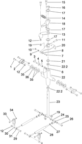 Traction Control Assembly Diagram and Parts List for 22323G 400000000 - 401799999 Toro Lawn Tractor Accessories