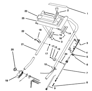 Handle Assembly (Model No. 20807bc Only) Diagram and Parts List for 20802BC 5900001 - 5999999 Toro Lawn Mower