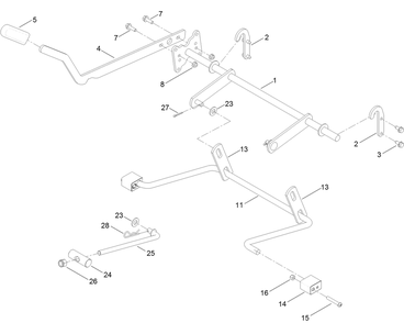 Deck Lift Assembly Diagram and Parts List for 74785 400000000 - 999999999 Toro Lawn Tractor