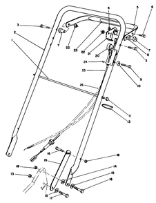 Handle Assembly (Model 22035) Diagram and Parts List for 22035 0000001 - 0999999 Toro Lawn Mower