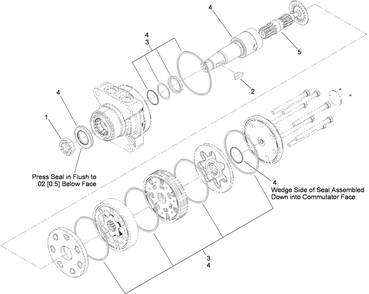 Hydraulic Wheel Motor Diagram and Parts List for 74296 (311000001-311999999)(2011) Toro Lawn Mower