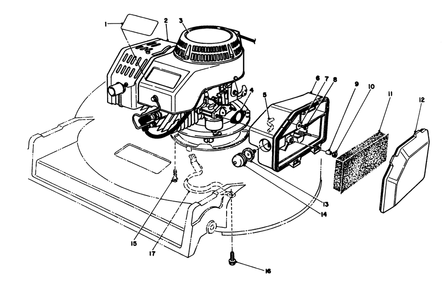 Engine Assembly Diagram and Parts List for 22043 3900965 - 3999999 Toro Lawn Mower