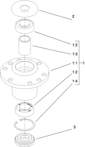 Cutter Housing Assembly Diagram and Parts List for 22200TE (310000001-310999999)(2010) Toro Lawn Mower
