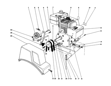 Engine Assembly Diagram and Parts List for 38052 7000001 - 7999999 Toro Snow Blower