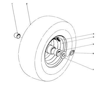 Wheel Assembly Diagram and Parts List for 31995 7000001 - 7999999 Toro Snow Blower