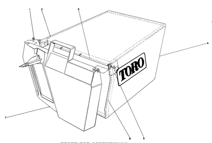 Grass Bag Assembly No. 11-0159 Diagram and Parts List for 20531 9000001 - 9999999 Toro Lawn Mower