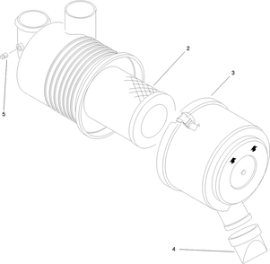 Air Cleaner Assembly Diagram and Parts List for 74264TE (310000001-310999999)(2010) Toro Lawn Mower