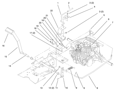 Hydro Brake Diagram and Parts List for 72102 7900001 - 7999999 Toro Lawn Tractor