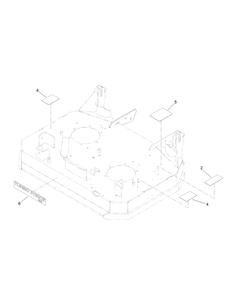 Deck Decal Assembly No. 134-3657 Diagram and Parts List for 74540TE 413000000 - 417999999 Toro Lawn Tractor