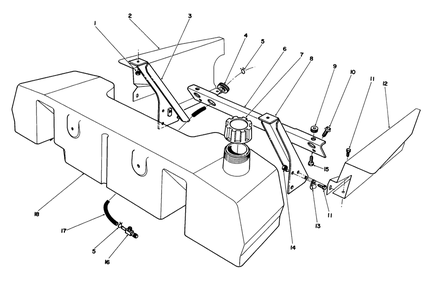 Fuel Tank Assembly Diagram and Parts List for 55600 9000001 - 9999999 Toro Lawn Tractor