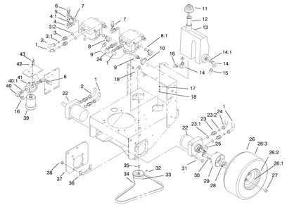 Part Location Diagram of 94-9664 Toro Assembly-Wheel/Tire