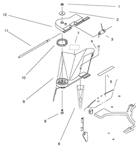 Deflector Assembly - Recycler Diagram and Parts List for 70142 79000001 - 79999999 Toro Lawn Tractor