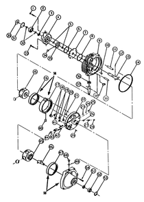 Hydraulic Pump And Motor Diagram and Parts List for 73421 5900001 - 5901046 Toro Lawn Tractor