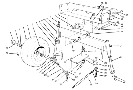 Rear Axle Assembly Diagram and Parts List for 30610 690001 - 699999 Toro Lawn Tractor