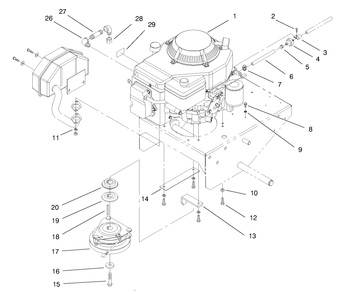 Engine Assembly Diagram and Parts List for 30159 795101 - 799999 Toro Lawn Tractor Accessories
