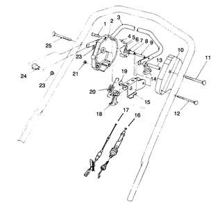 Traction Control Assembly Diagram and Parts List for 26631B 4900001 - 4999999 Toro Lawn Mower