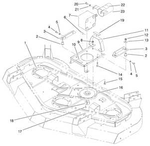 Part Location Diagram of 74-0342 Toro CUSHION-RUBBER