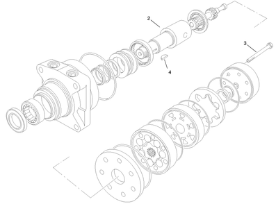 Hydraulic Motor Assembly No. 99-3052 Diagram and Parts List for 22303 990001 - 999999 Toro Lawn Tractor Accessories