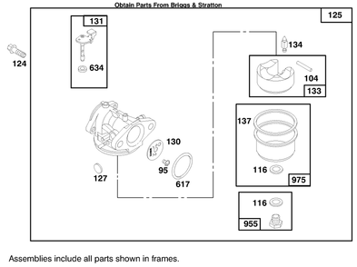 Engine Briggs & Stratton Model 12f802-0667-01 Diagram and Parts List for 20804 7900001 - 7999999 Toro Lawn Mower