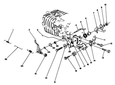 Governor Assembly (Model No. 47pn2-7) Diagram and Parts List for 22043 3900001 - 3900964 Toro Lawn Mower