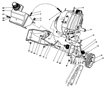 Engine & Main Frame Assembly Diagram and Parts List for 38185 7000001 - 7999999 Toro Snow Blower