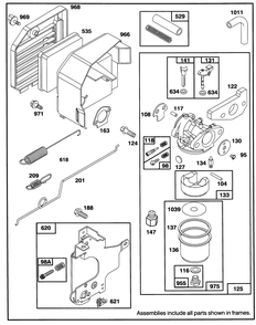 Engine Gts-150 Diagram and Parts List for 26631B 4900001 - 4999999 Toro Lawn Mower