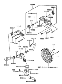 Part Location Diagram of 130G0-880 Kawasaki BOLT-FLANGED 8X80