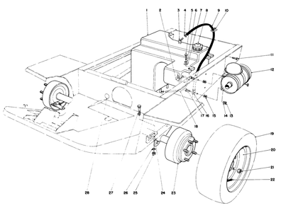 Gas Tank And Air Cleaner Assembly Diagram and Parts List for 30775 300001 - 399999 Toro Lawn Tractor