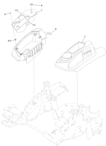 Console And Control Assembly Diagram and Parts List for 74952 403319825-999999999 Toro Lawn Mower