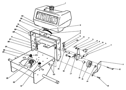 Frame Assembly Diagram and Parts List for 30156 200001 - 299999 Toro Lawn Tractor Accessories