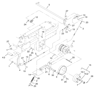Brake And Wheel Hub Assembly Diagram and Parts List for 74214 (220000001-220999999)(2002) Toro Lawn Mower