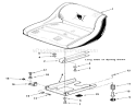Seat Diagram and Parts List for A1-114202 1983 Toro Lawn Tractor
