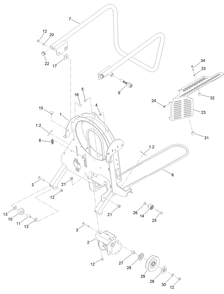 Blower Frame Assembly Diagram and Parts List for 78593 403400000-999999999 Toro Lawn Mower