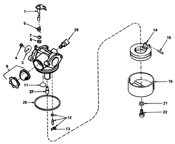 Carburetor No. 632050a Diagram and Parts List for 20676 4000001 - 4999999 Toro Lawn Mower