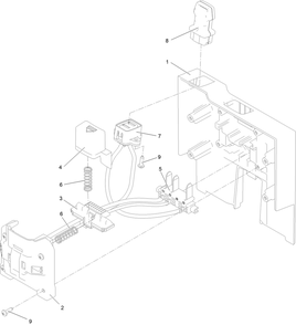 Battery Interface Assembly No. 134-4105 Diagram and Parts List for 21844 321000001 - 321999999 Toro Lawn Mower