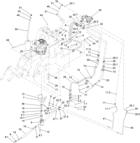 Part Location Diagram of 137-3732 Toro Hose-Hyd