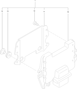 Electronic Control Unit Assembly Diagram and Parts List for 72028 412410000 - 412699999 Toro Lawn Tractor