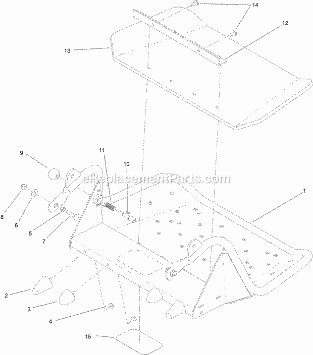 Platform Assembly No. 117-9640 Diagram and Parts List for 74588 314000001-314999999 Toro Lawn Mower
