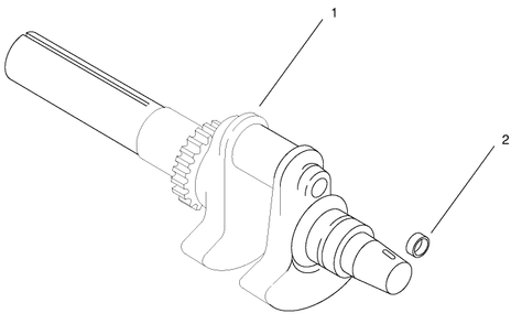 Group 1-Crankshaft (Model 73471 Only) Diagram and Parts List for 73471 9900001 - 9999999 Toro Lawn Tractor